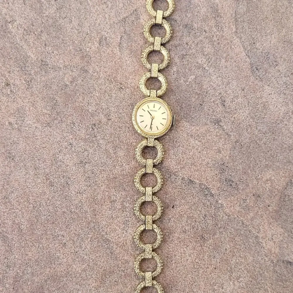 Vtg Seiko Gold Tone Automatic Wind-up Watch - Picture 3 of 11